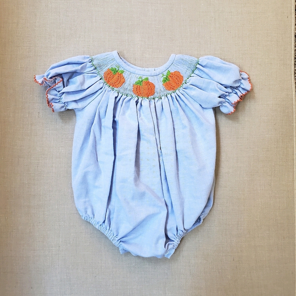 Southern Sunshine Kids smocked bubble romper